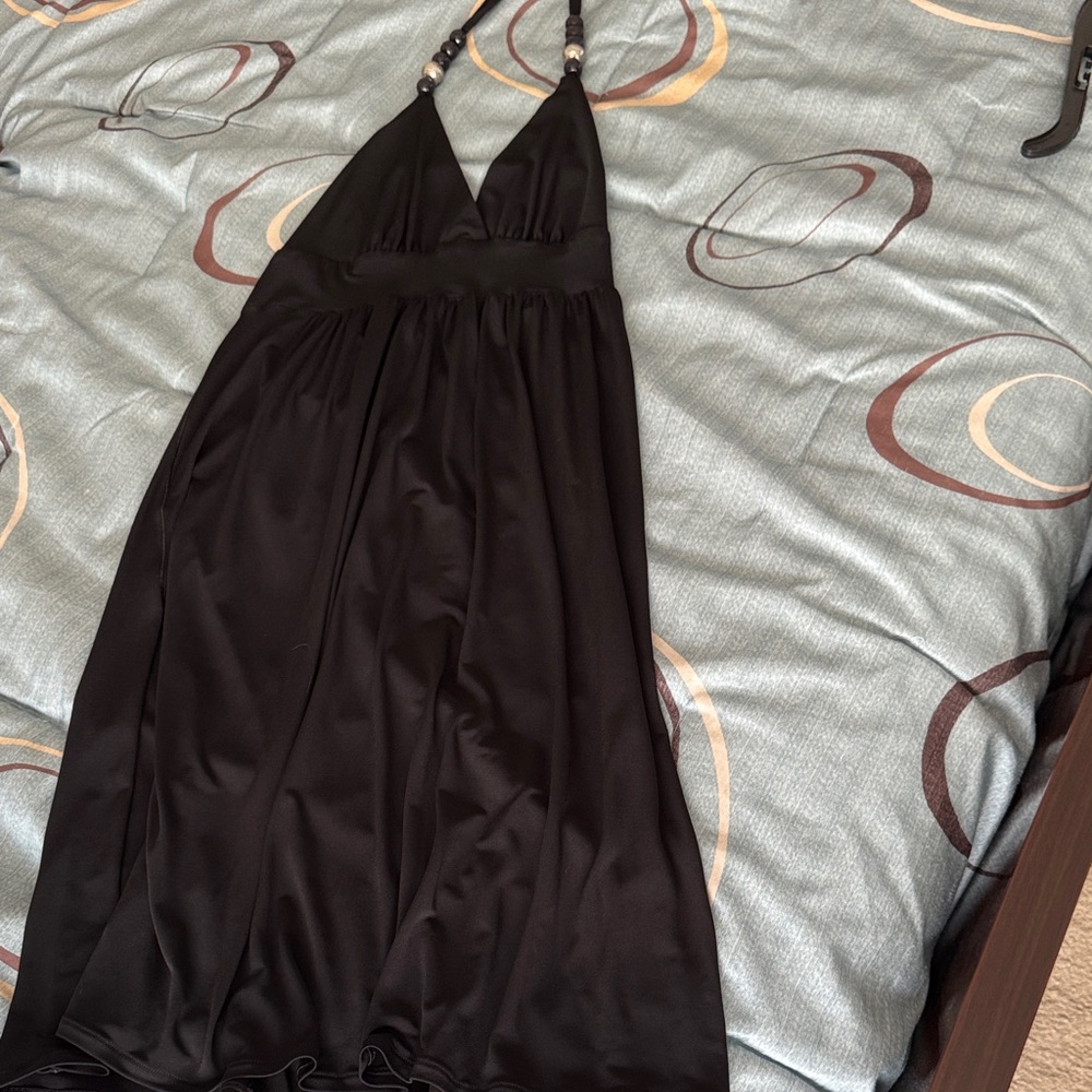 Eva Varro Elegant Black Halter Dress